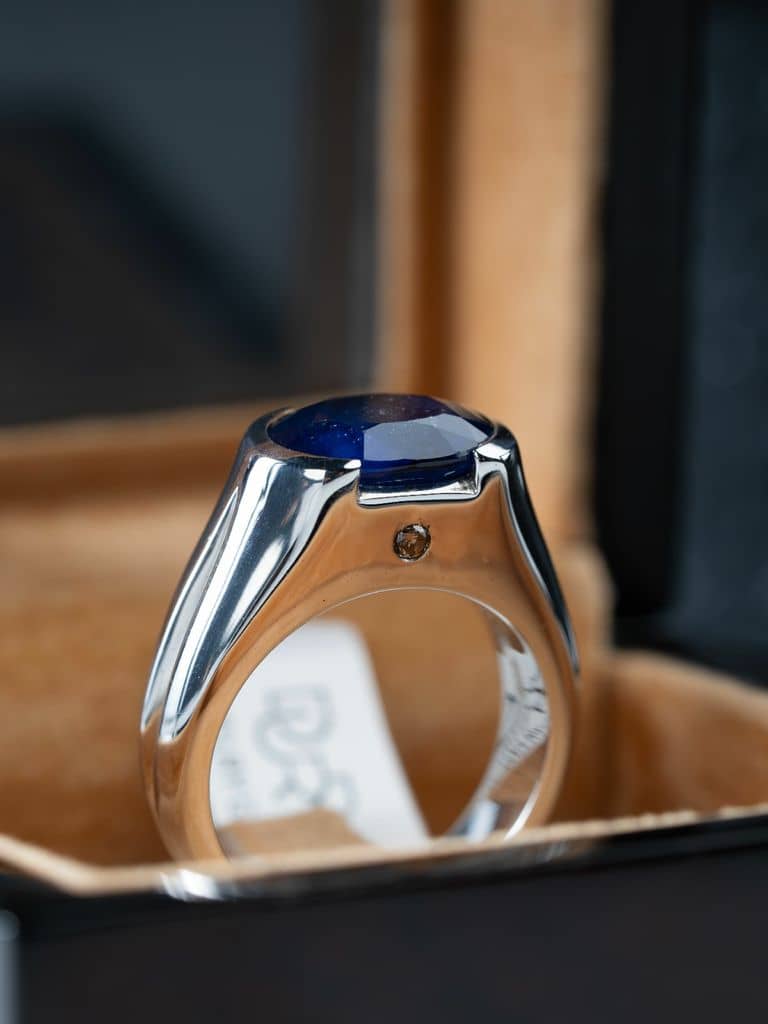 خاتم بحجر الزفير الافريقي صياغة يدوية بالكامل - alternate view