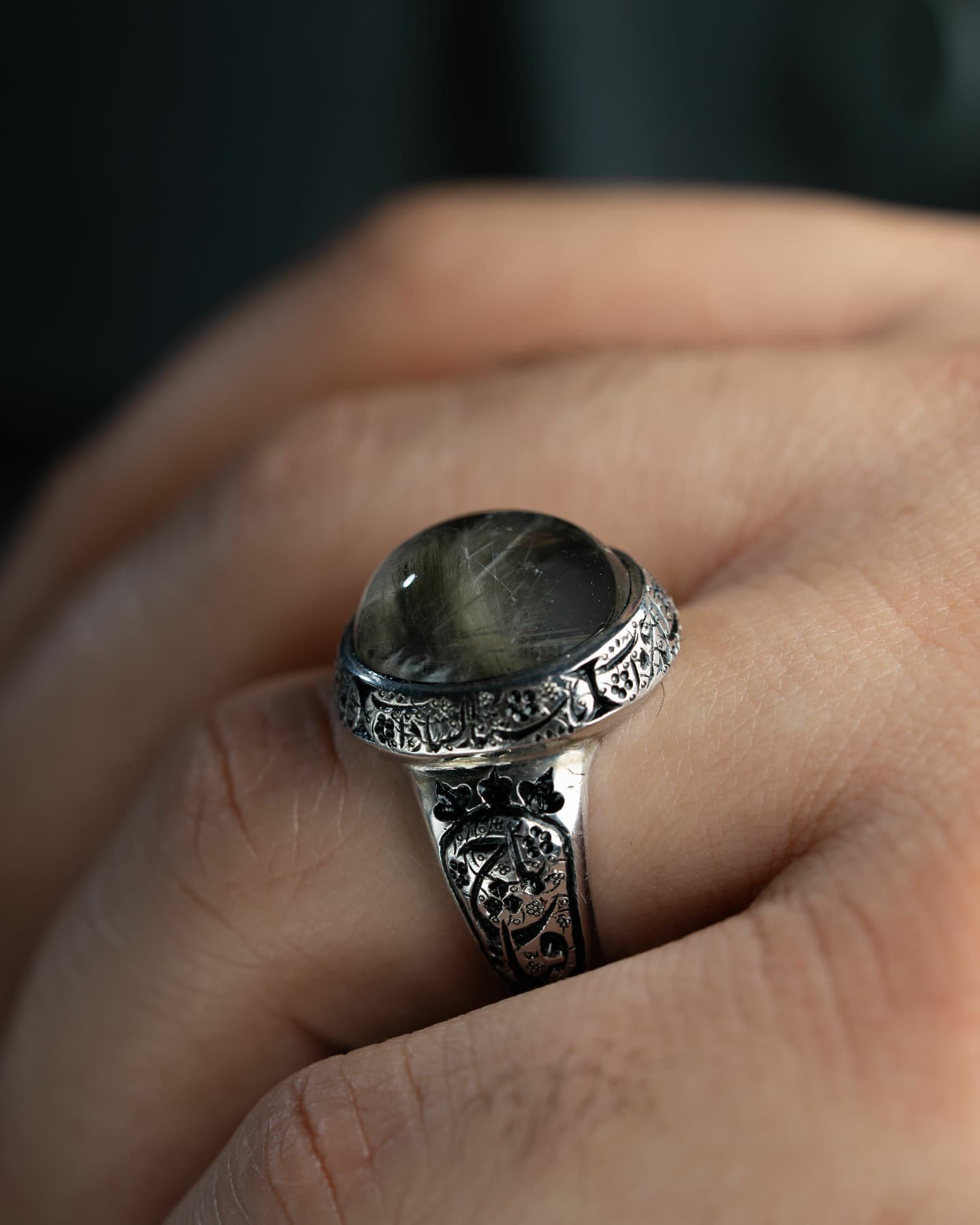 خامة نادرة لحجر الدر النجفي النفطي - خواتم رجالية, دُر نجفي, تشكيلة الرجال