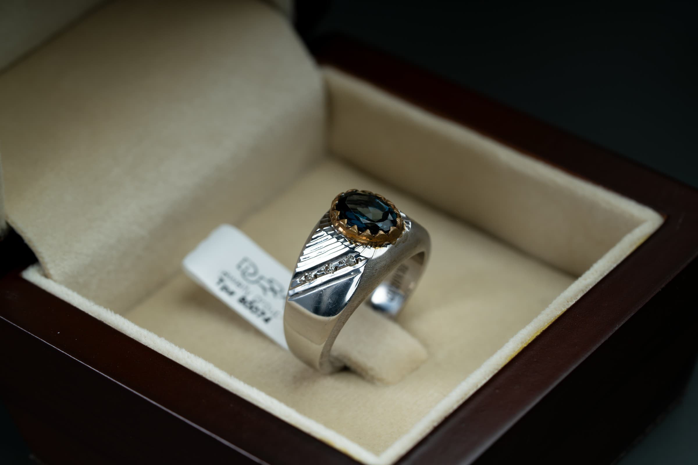 خاتم فضة رجالي صياغة يدوية بحجر التوباز اللندني الملكي - تشكيلة الرجال, خواتم رجالية, توباز