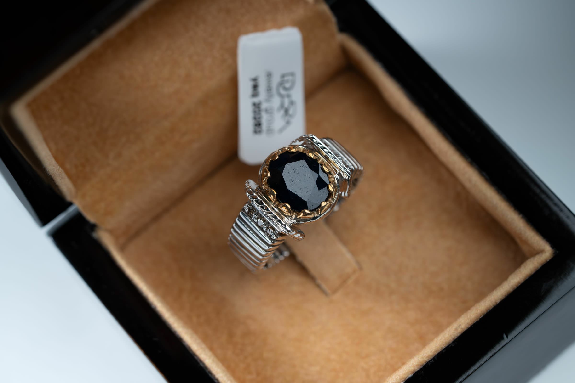 خاتم فضة صيافة يدوية بحجر الزفير الافريقي مع ترصيع الماس - تشكيلة الرجال, خواتم رجالية, زفير 