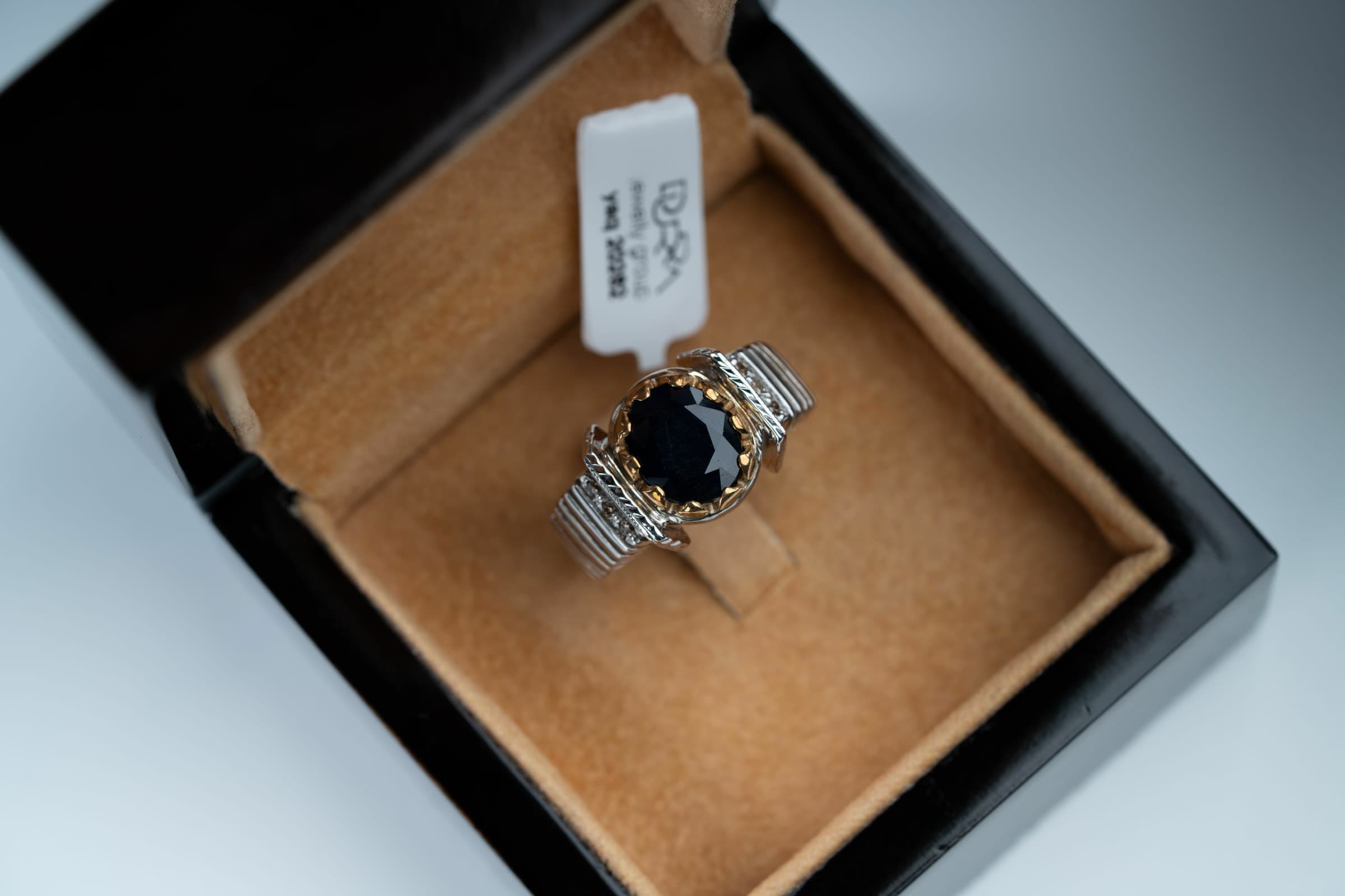 خاتم فضة صيافة يدوية بحجر الزفير الافريقي مع ترصيع الماس - تشكيلة الرجال, خواتم رجالية, زفير 