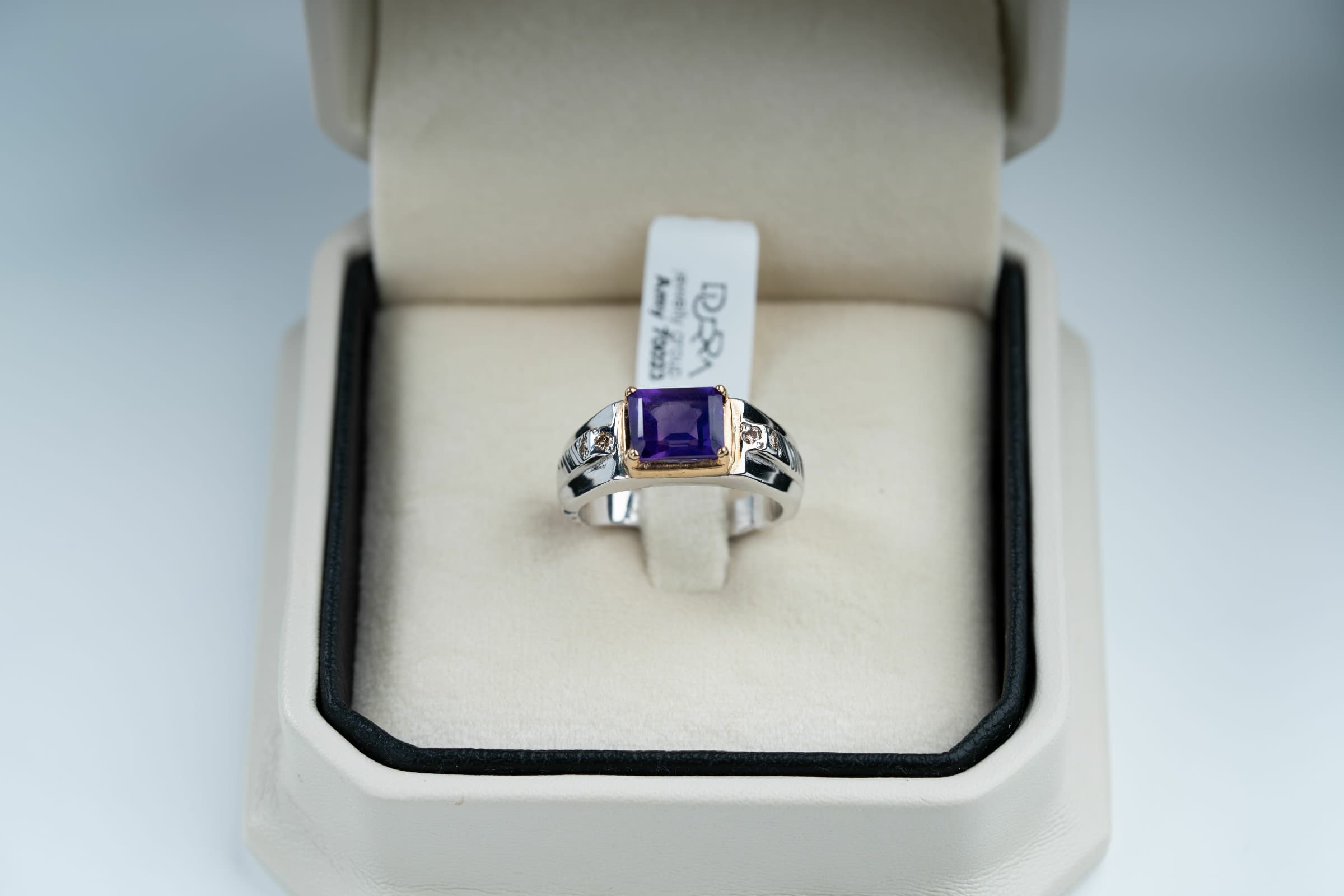 خاتم فاخر بحجر الجمشت وترصيع الماس - تشكيلة الرجال, خواتم رجالية, جمشت