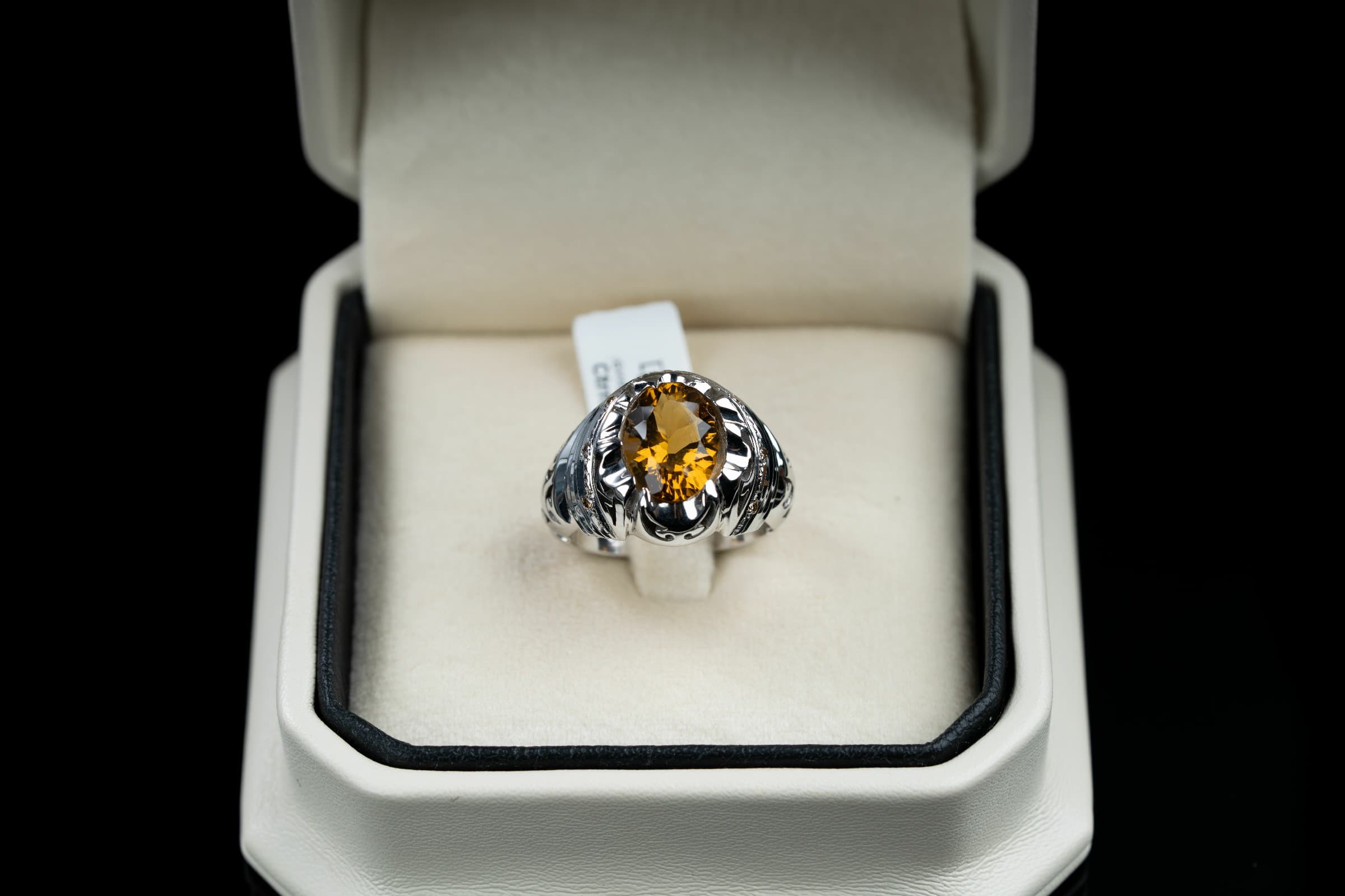 خاتم فضة رجالي بحجر سترين مع ترصيع الماس - تشكيلة الرجال, خواتم رجالية, سترين