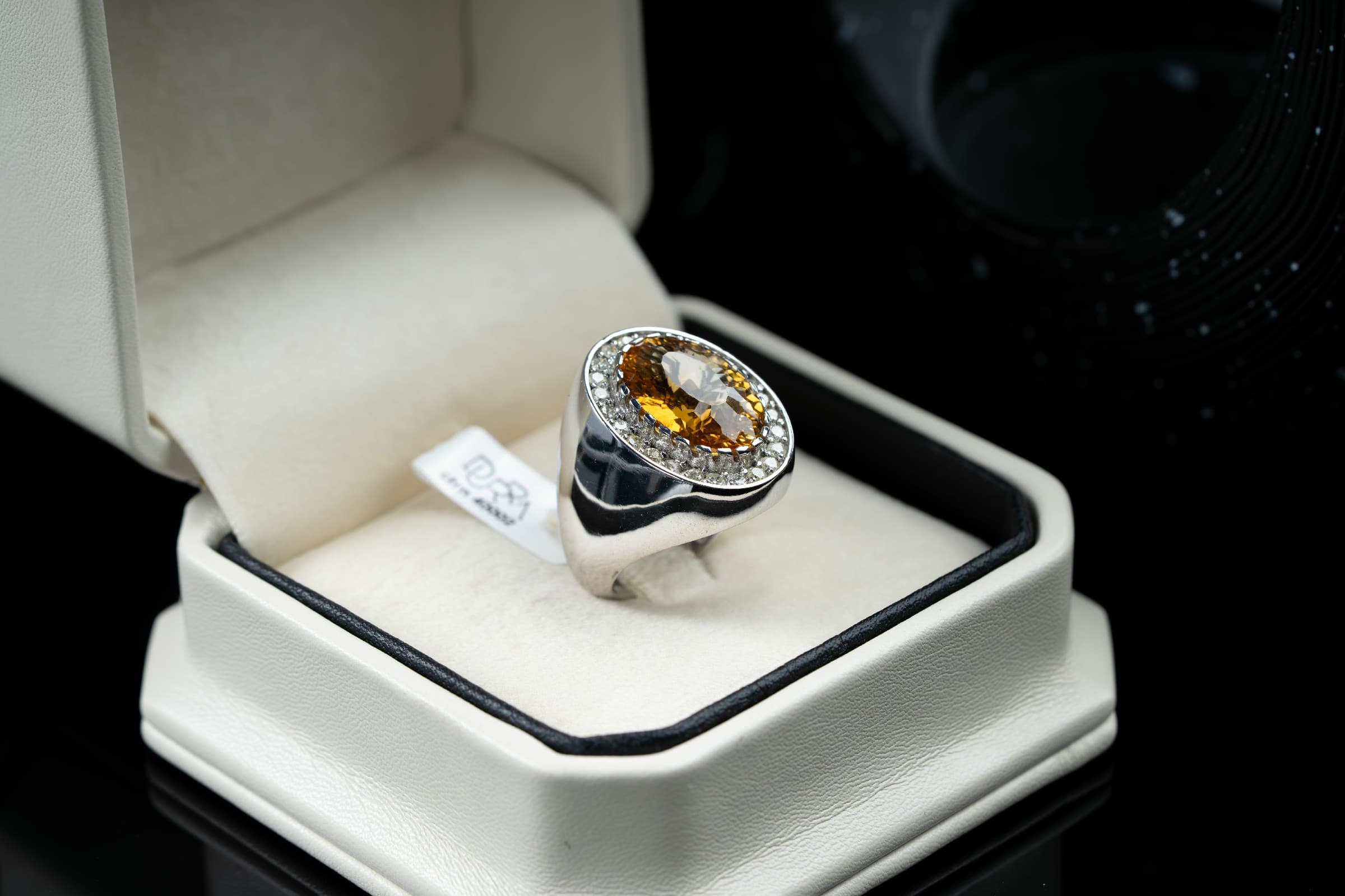 خاتم مميز بحجر السترين وترصيع الماس - تشكيلة الرجال, خواتم رجالية, سترين