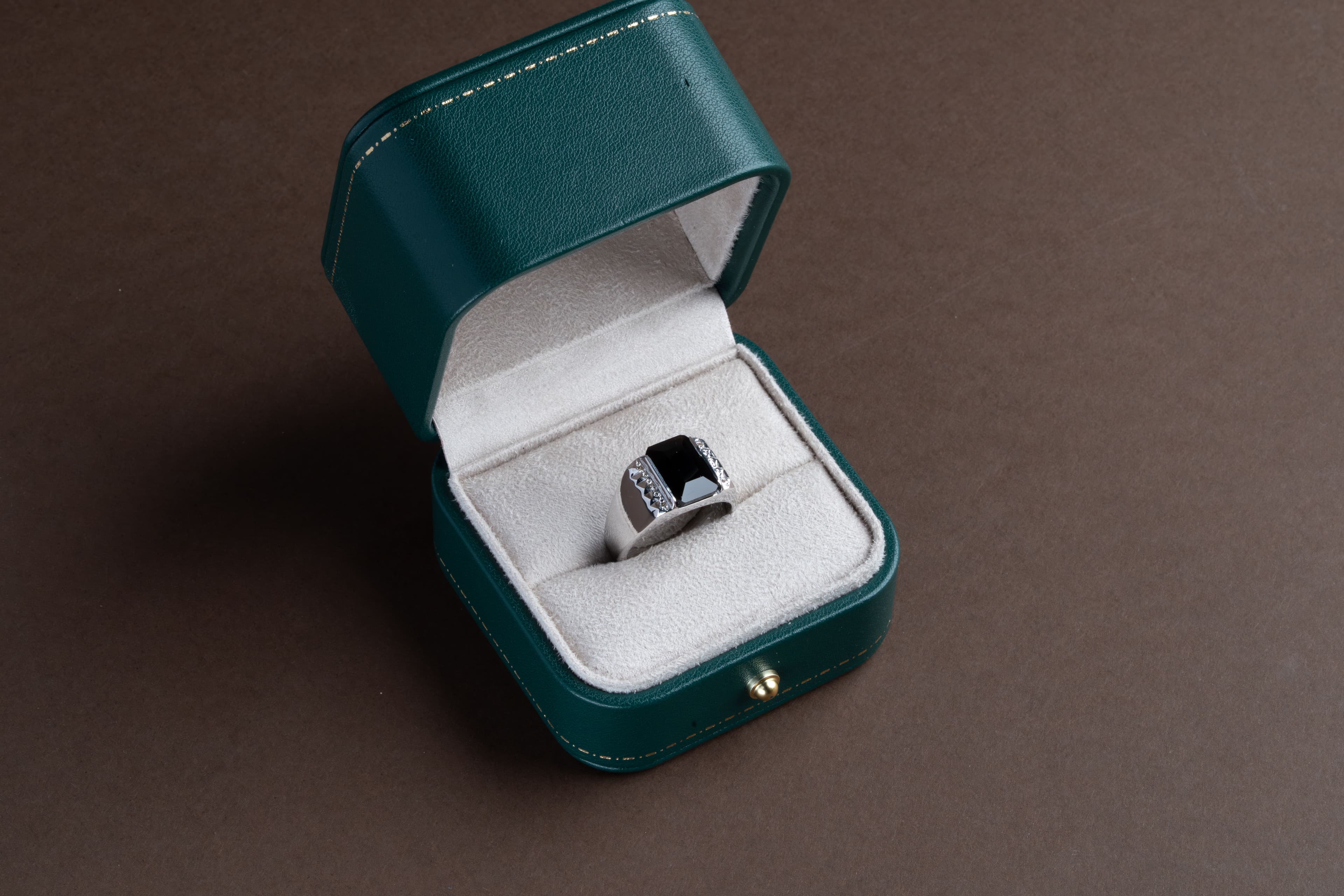 خاتم رجالي من الفضة الإسترلينية مرصع بحجر الأونيكس الأسود - وصل حديثا, تشكيلة الرجال, خواتم رجالية
